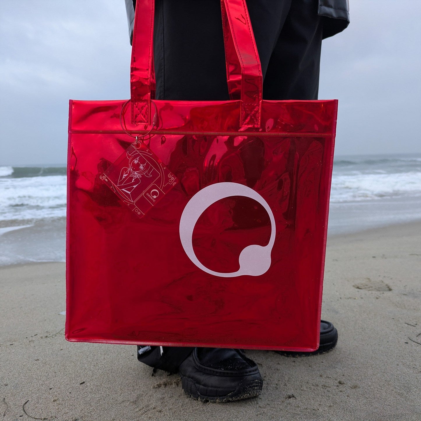 Qwertic Red Holographic Bag