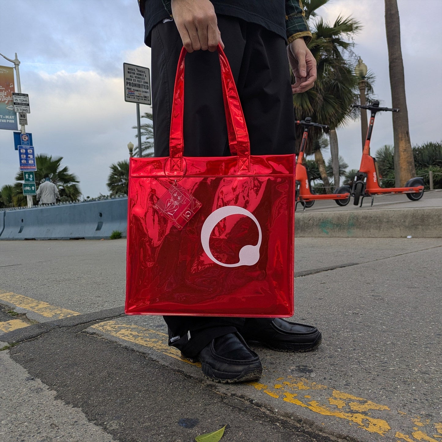 Qwertic Red Holographic Bag