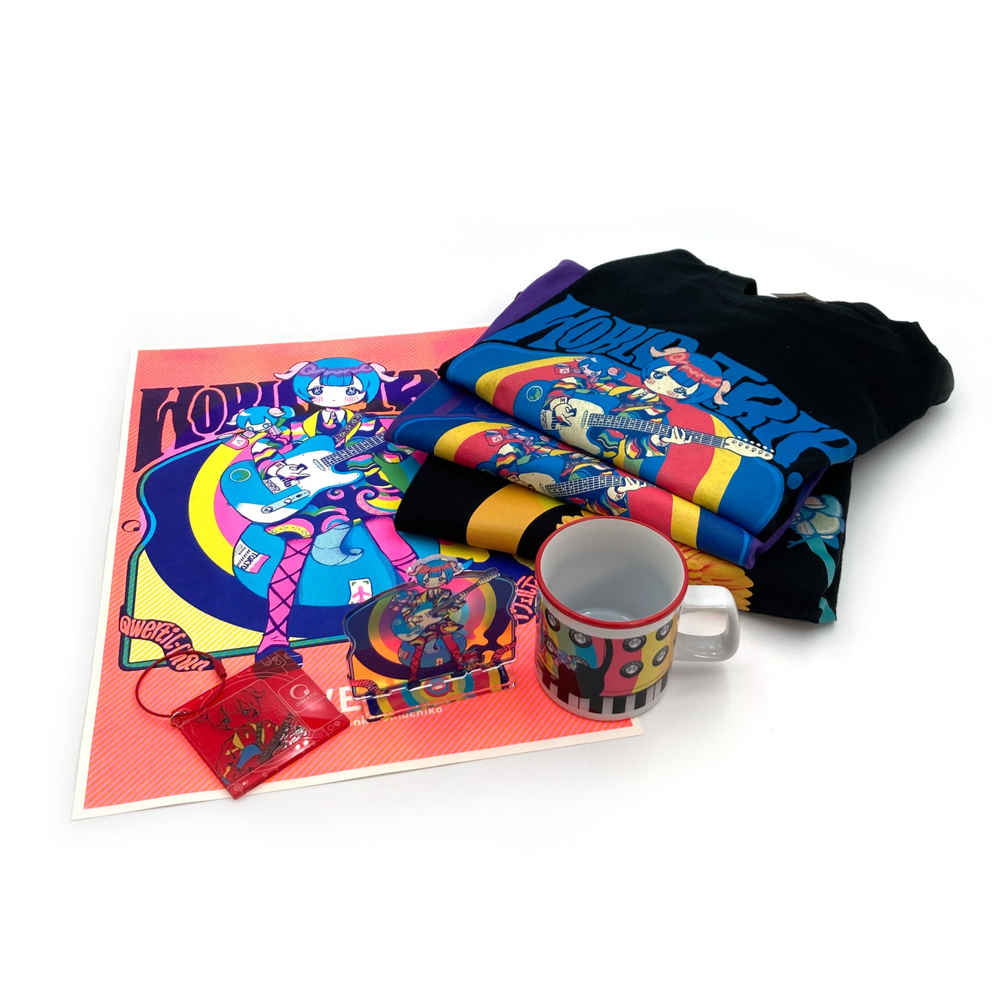 Qwertic Chan T-Shirt: Ancoro mochico sensei Black