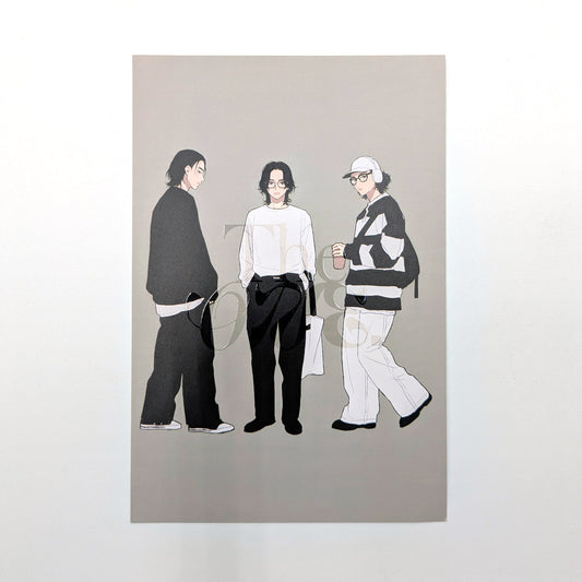 Ryo Fujiwara x Qwertic: 10 Postcard Set (Partially Varnished / Foil Stamped)