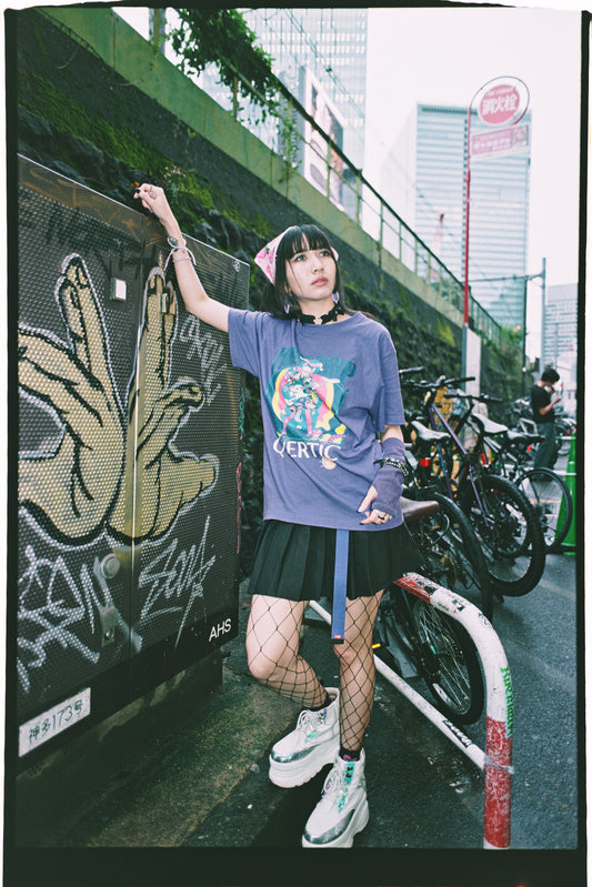 Qwertic Chan T-Shirt: Ancoro mochico sensei Purple