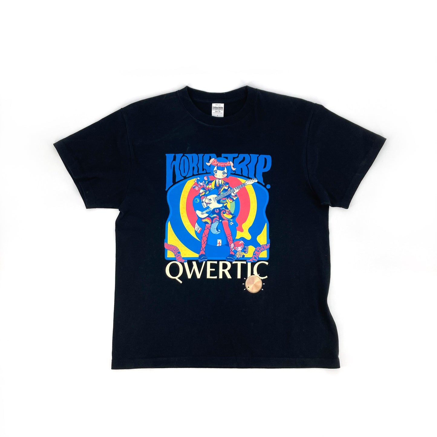 Qwertic Chan T-Shirt: Ancoro mochico sensei Black